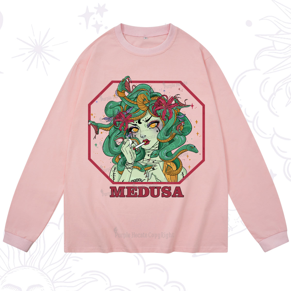 Purplehecate The Greek Goddess Medusa Long Sleeve T-Shirt