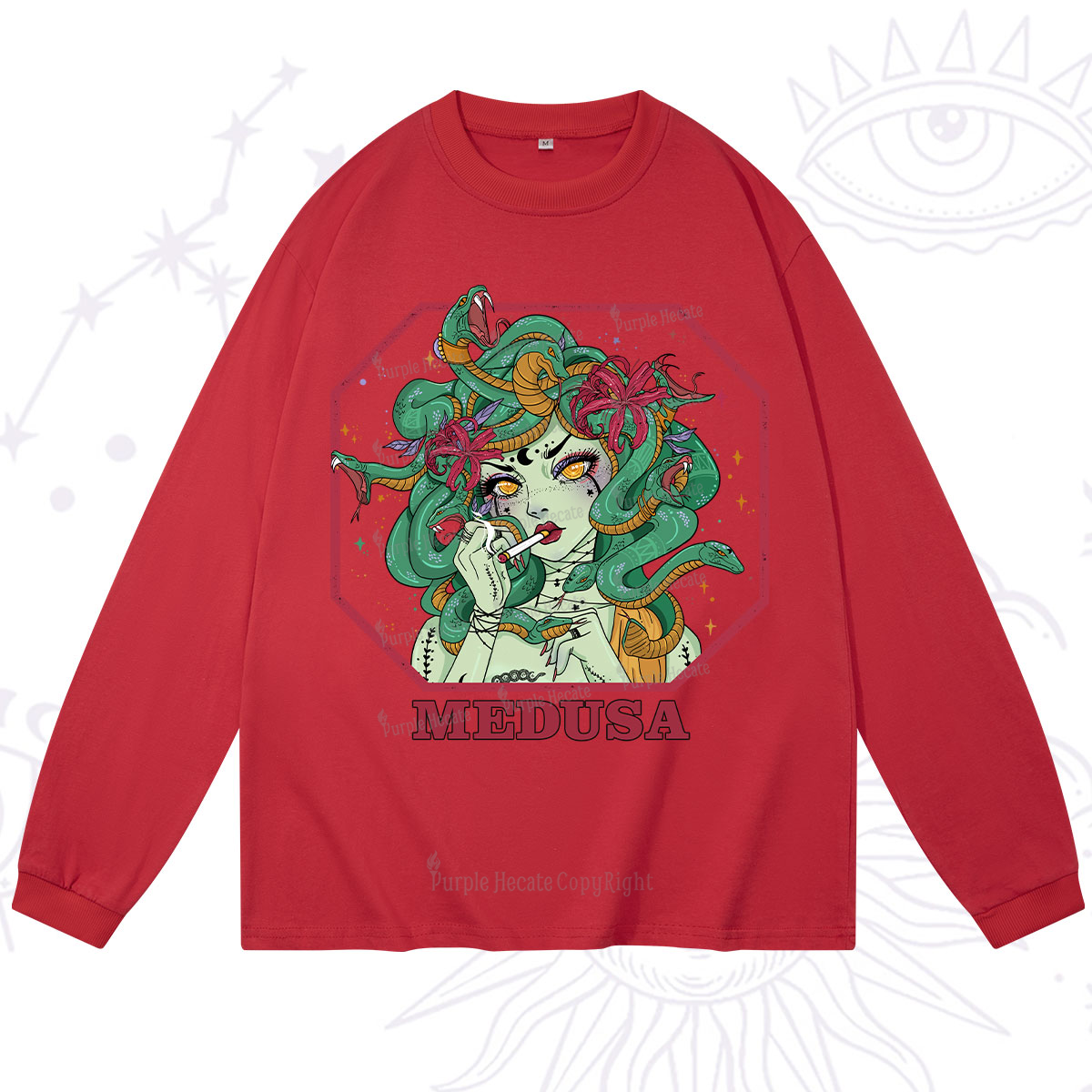 Purplehecate The Greek Goddess Medusa Long Sleeve T-Shirt