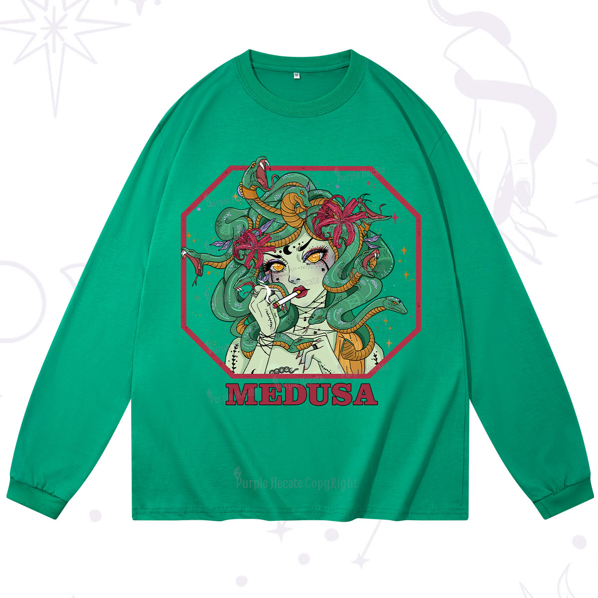 Purplehecate The Greek Goddess Medusa Long Sleeve T-Shirt
