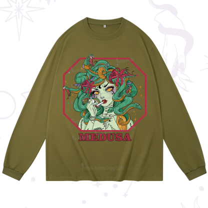 Purplehecate The Greek Goddess Medusa Long Sleeve T-Shirt
