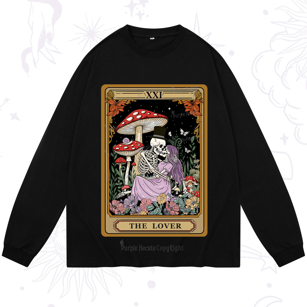 Purplehecate The Vintage Lover Tarot Long Sleeve T-Shirt
