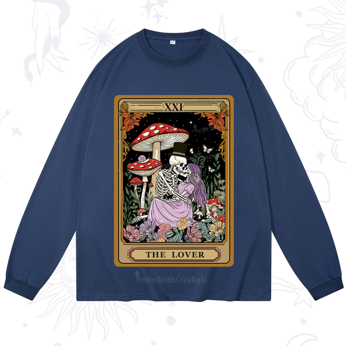 Purplehecate The Vintage Lover Tarot Long Sleeve T-Shirt