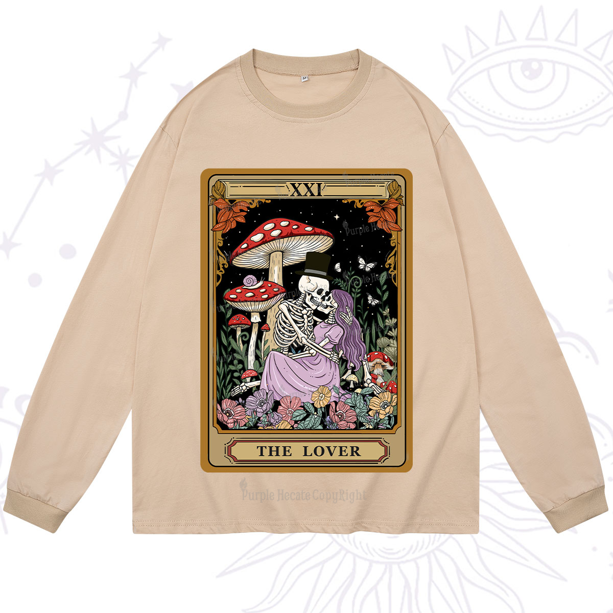 Purplehecate The Vintage Lover Tarot Long Sleeve T-Shirt
