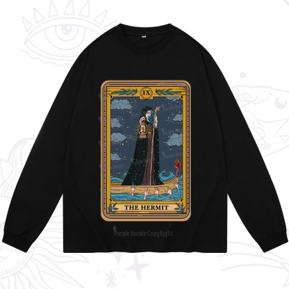 Purplehecate The Hermit Goddess Tarot Long Sleeve T-Shirt