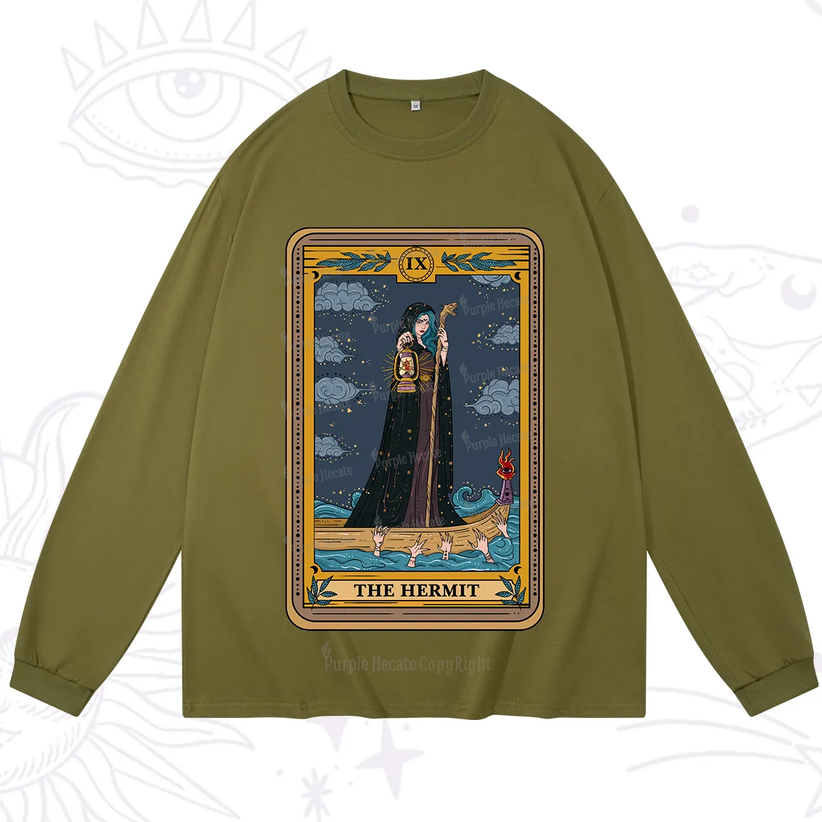 Purplehecate The Hermit Goddess Tarot Long Sleeve T-Shirt