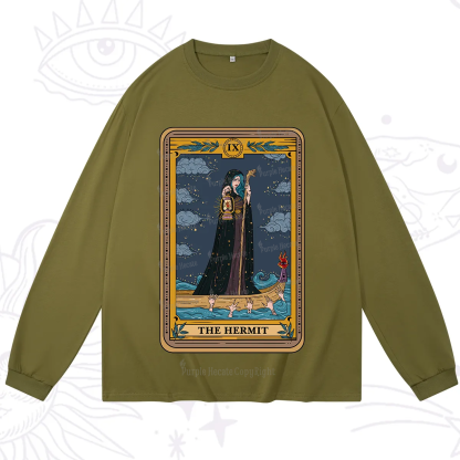 Purplehecate The Hermit Goddess Tarot Long Sleeve T-Shirt