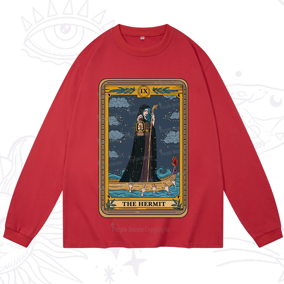Purplehecate The Hermit Goddess Tarot Long Sleeve T-Shirt