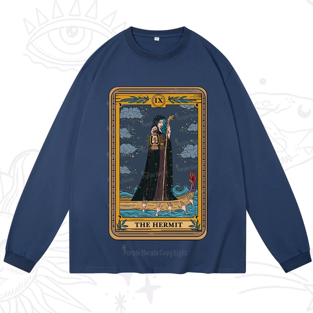 Purplehecate The Hermit Goddess Tarot Long Sleeve T-Shirt