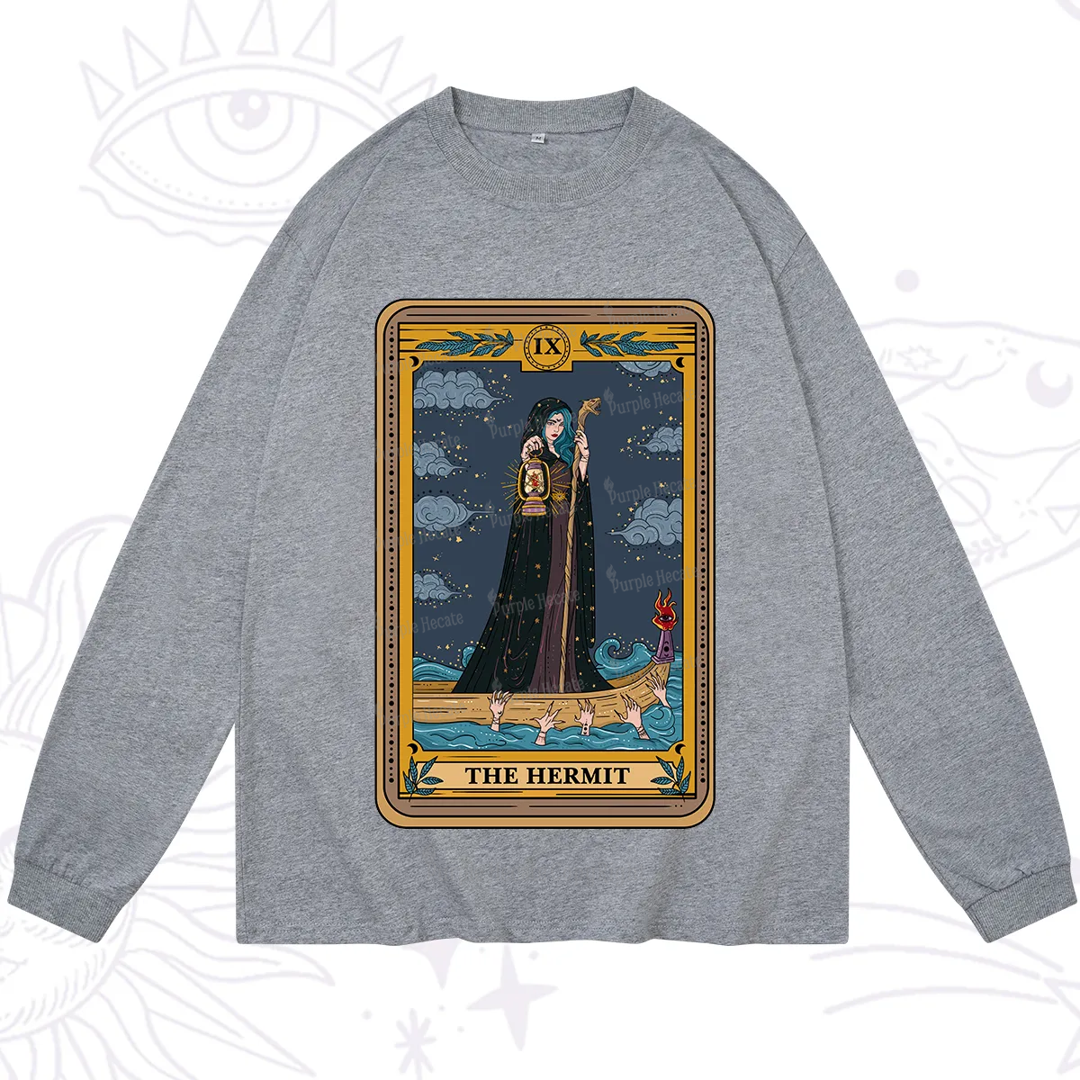 Purplehecate The Hermit Goddess Tarot Long Sleeve T-Shirt