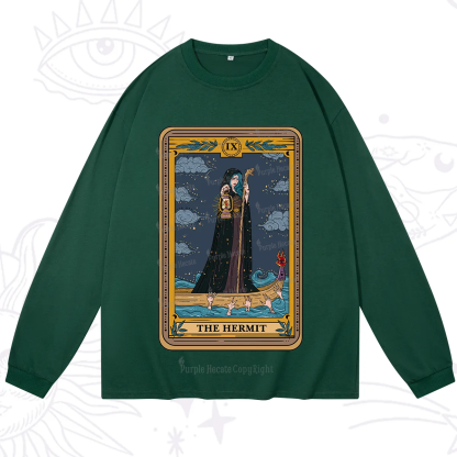 Purplehecate The Hermit Goddess Tarot Long Sleeve T-Shirt