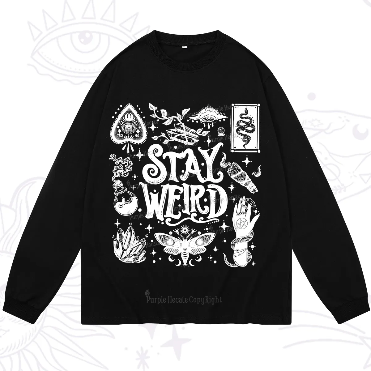 Purplehecate Stay Weird and Witchy Long Sleeve T-Shirt