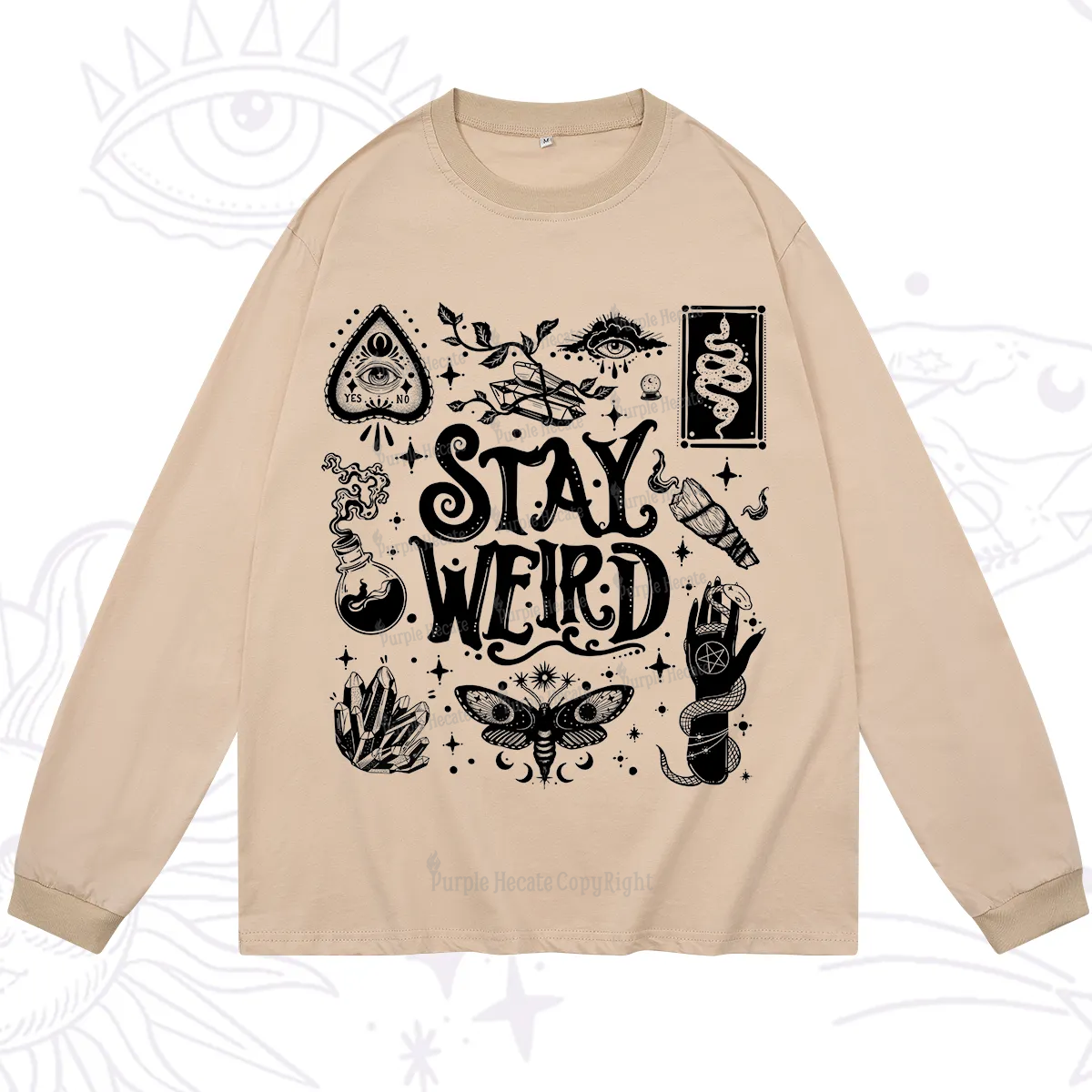 Purplehecate Stay Weird and Witchy Long Sleeve T-Shirt