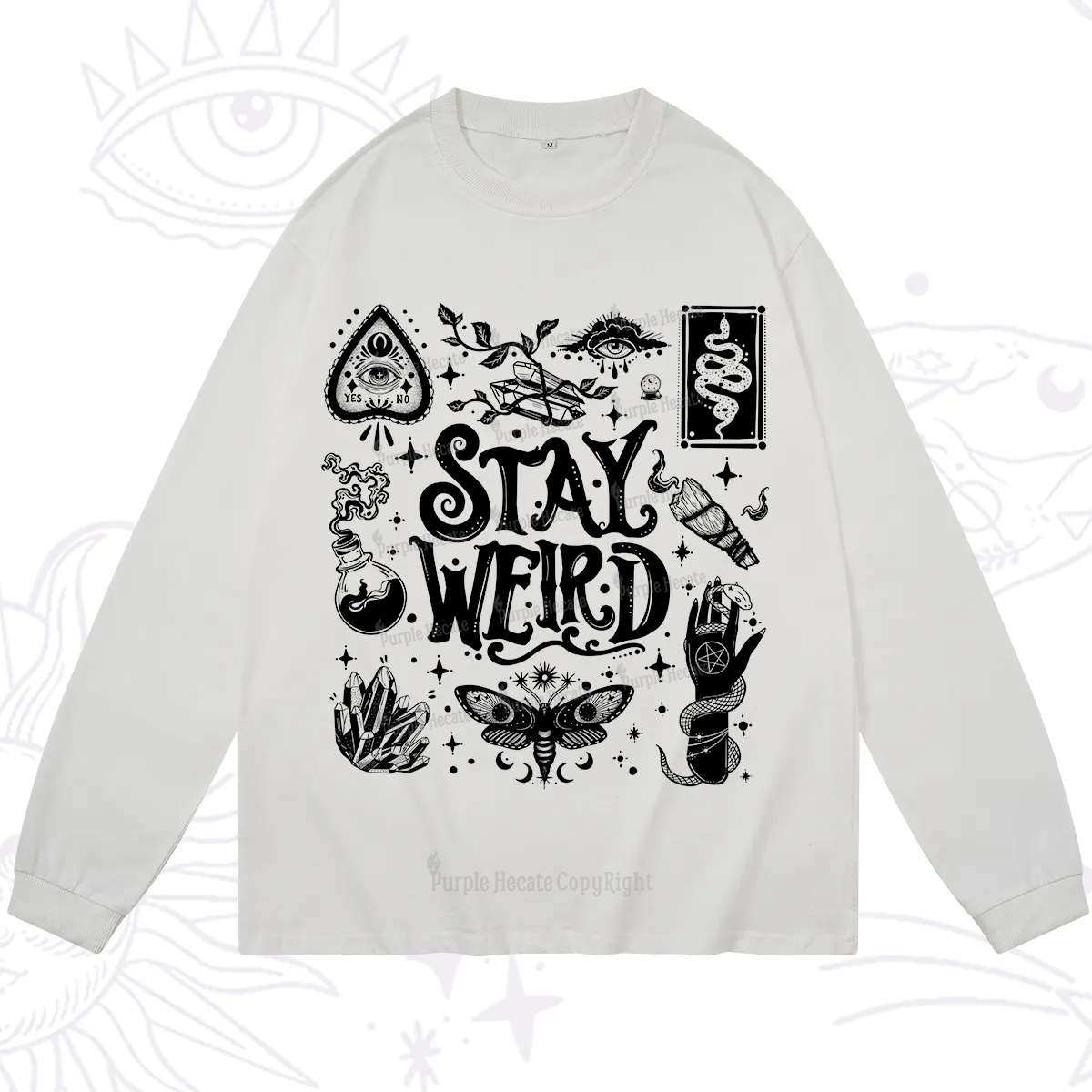 Purplehecate Stay Weird and Witchy Long Sleeve T-Shirt
