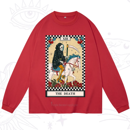 Purplehecate The Death Tarot Skeleton Long Sleeve T-Shirt
