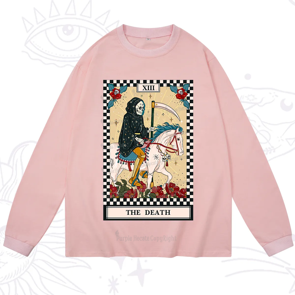 Purplehecate The Death Tarot Skeleton Long Sleeve T-Shirt