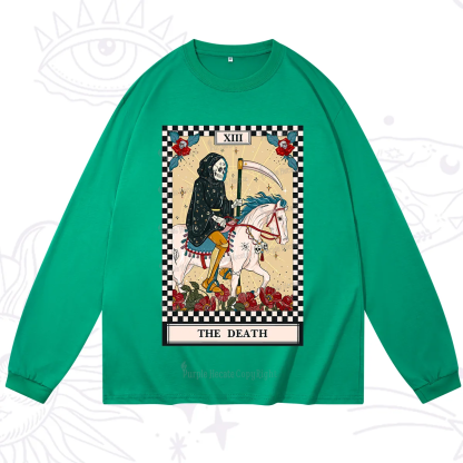 Purplehecate The Death Tarot Skeleton Long Sleeve T-Shirt