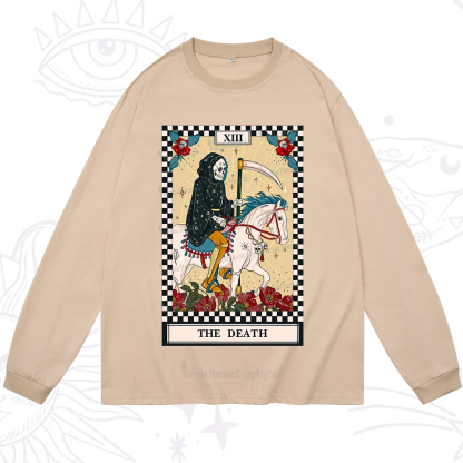 Purplehecate The Death Tarot Skeleton Long Sleeve T-Shirt