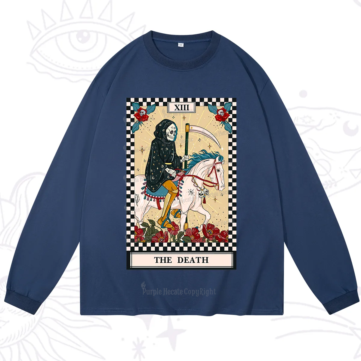 Purplehecate The Death Tarot Skeleton Long Sleeve T-Shirt