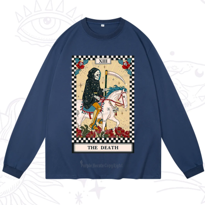 Purplehecate The Death Tarot Skeleton Long Sleeve T-Shirt
