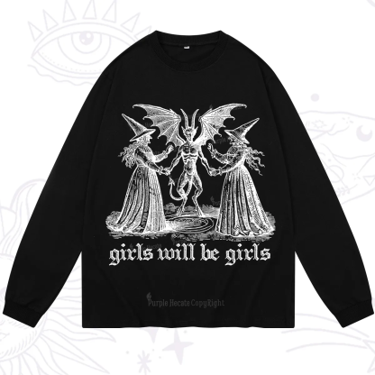 Purplehecate Witch Girls Will Be Girls Long Sleeve T-Shirt