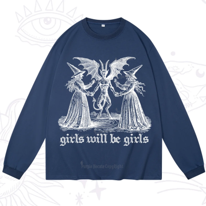 Purplehecate Witch Girls Will Be Girls Long Sleeve T-Shirt