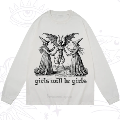 Purplehecate Witch Girls Will Be Girls Long Sleeve T-Shirt