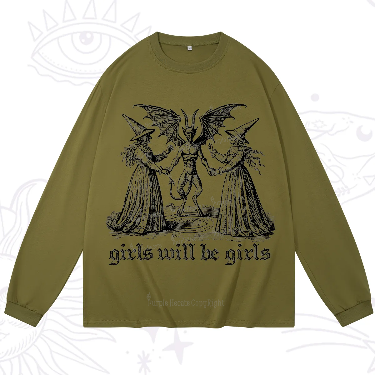 Purplehecate Witch Girls Will Be Girls Long Sleeve T-Shirt