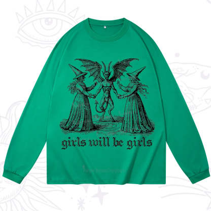 Purplehecate Witch Girls Will Be Girls Long Sleeve T-Shirt