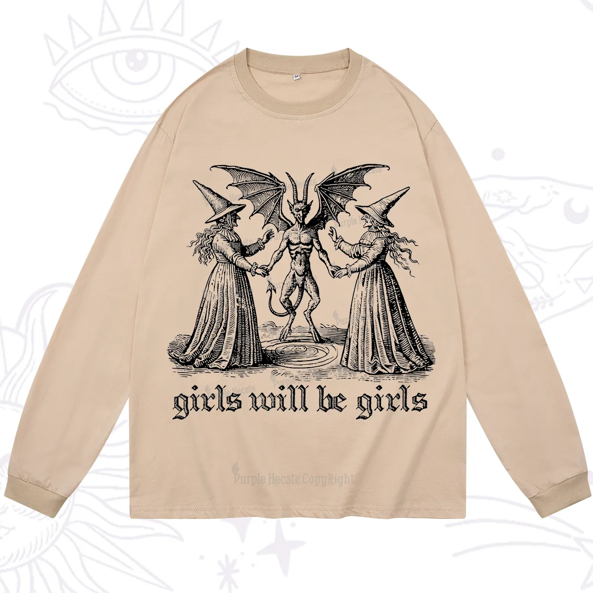 Purplehecate Witch Girls Will Be Girls Long Sleeve T-Shirt
