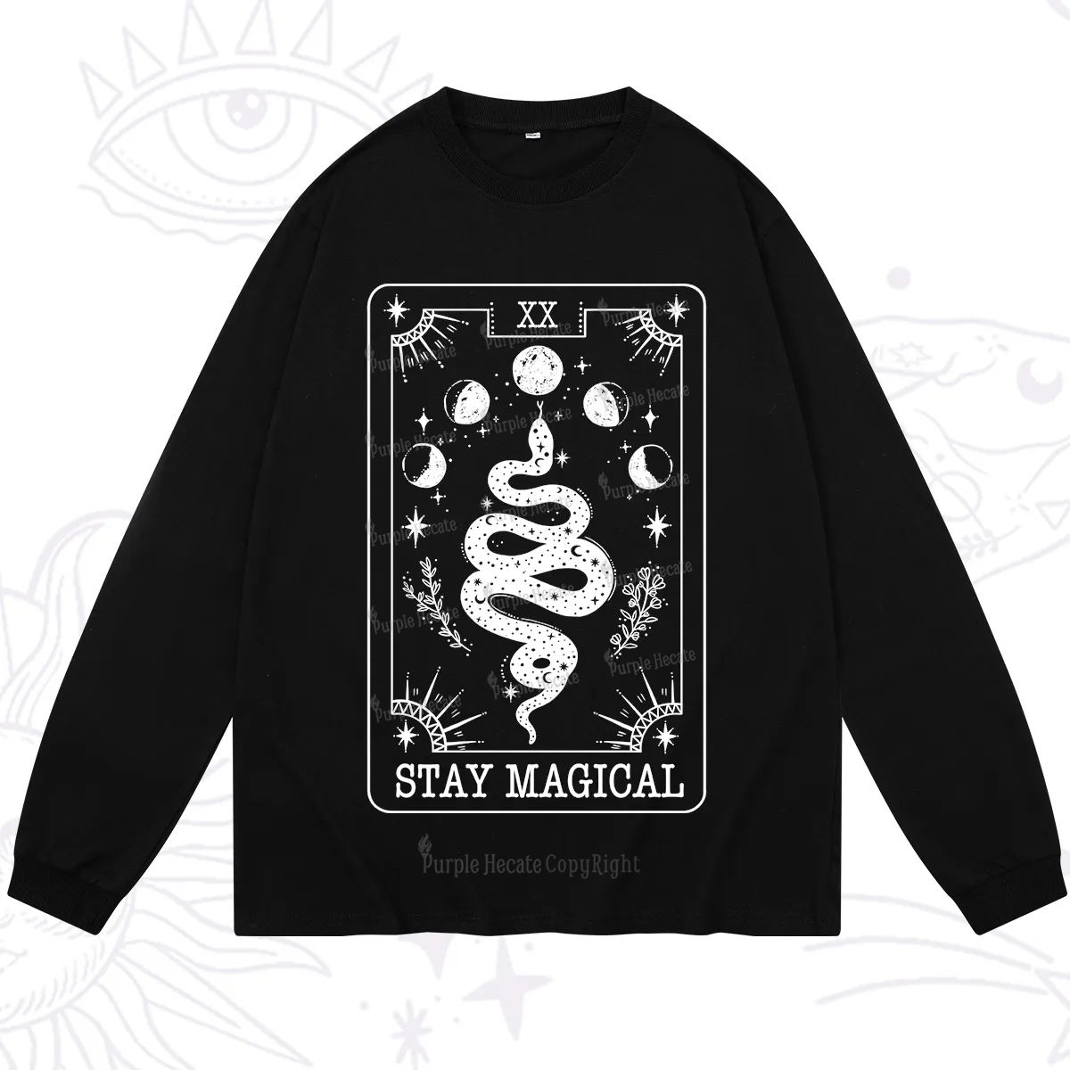 Purplehecate The Stay Magical Tarot Long Sleeve T-Shirt