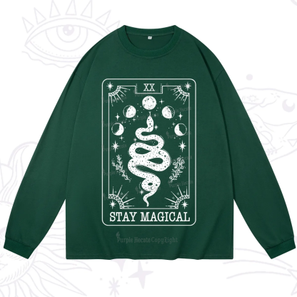 Purplehecate The Stay Magical Tarot Long Sleeve T-Shirt