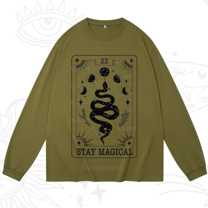 Purplehecate The Stay Magical Tarot Long Sleeve T-Shirt