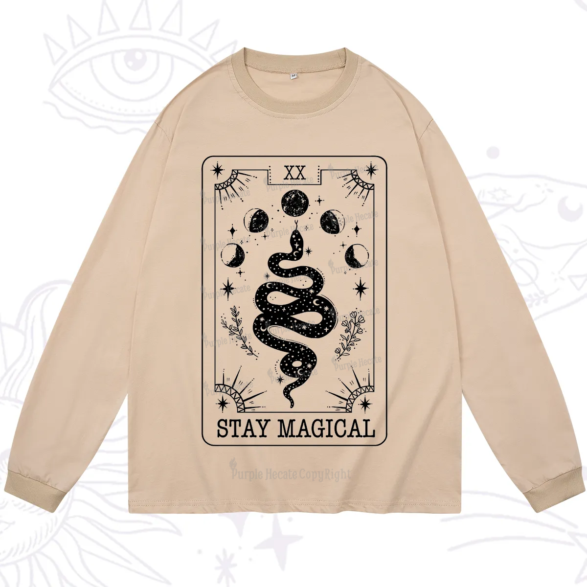 Purplehecate The Stay Magical Tarot Long Sleeve T-Shirt