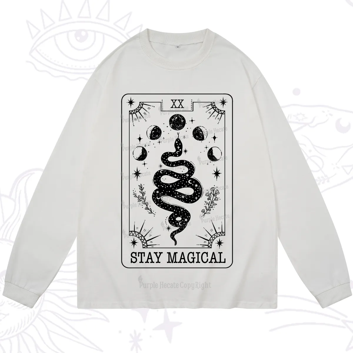 Purplehecate The Stay Magical Tarot Long Sleeve T-Shirt