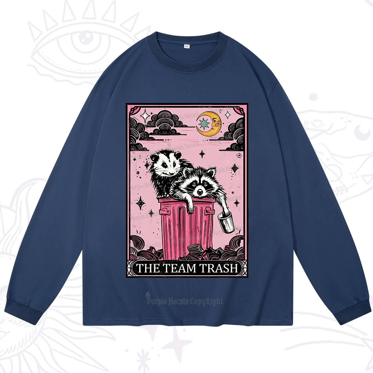 Purplehecate The Team Trash Raccoon & Possum Tarot Long Sleeve T-Shirt