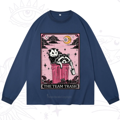Purplehecate The Team Trash Raccoon & Possum Tarot Long Sleeve T-Shirt