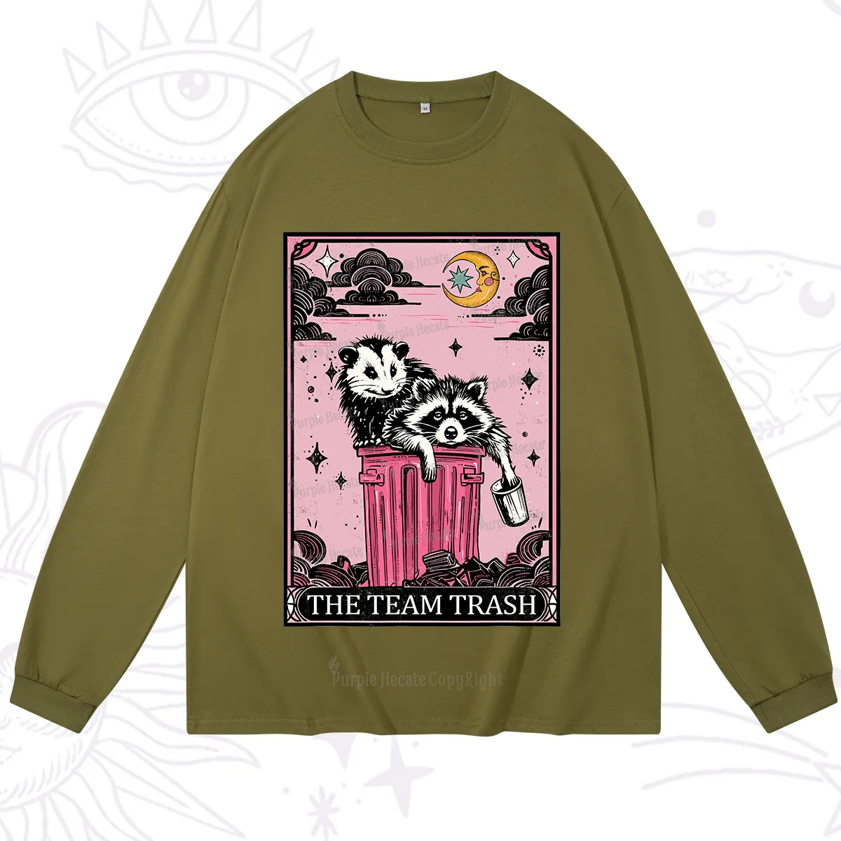 Purplehecate The Team Trash Raccoon & Possum Tarot Long Sleeve T-Shirt