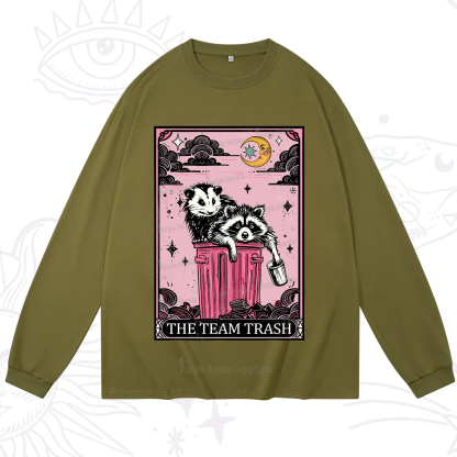 Purplehecate The Team Trash Raccoon & Possum Tarot Long Sleeve T-Shirt