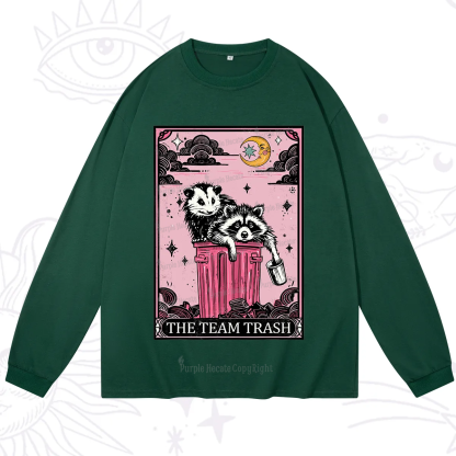 Purplehecate The Team Trash Raccoon & Possum Tarot Long Sleeve T-Shirt