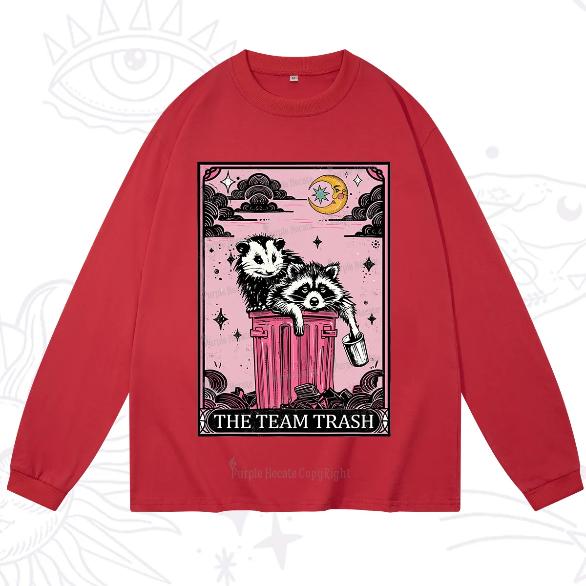 Purplehecate The Team Trash Raccoon & Possum Tarot Long Sleeve T-Shirt