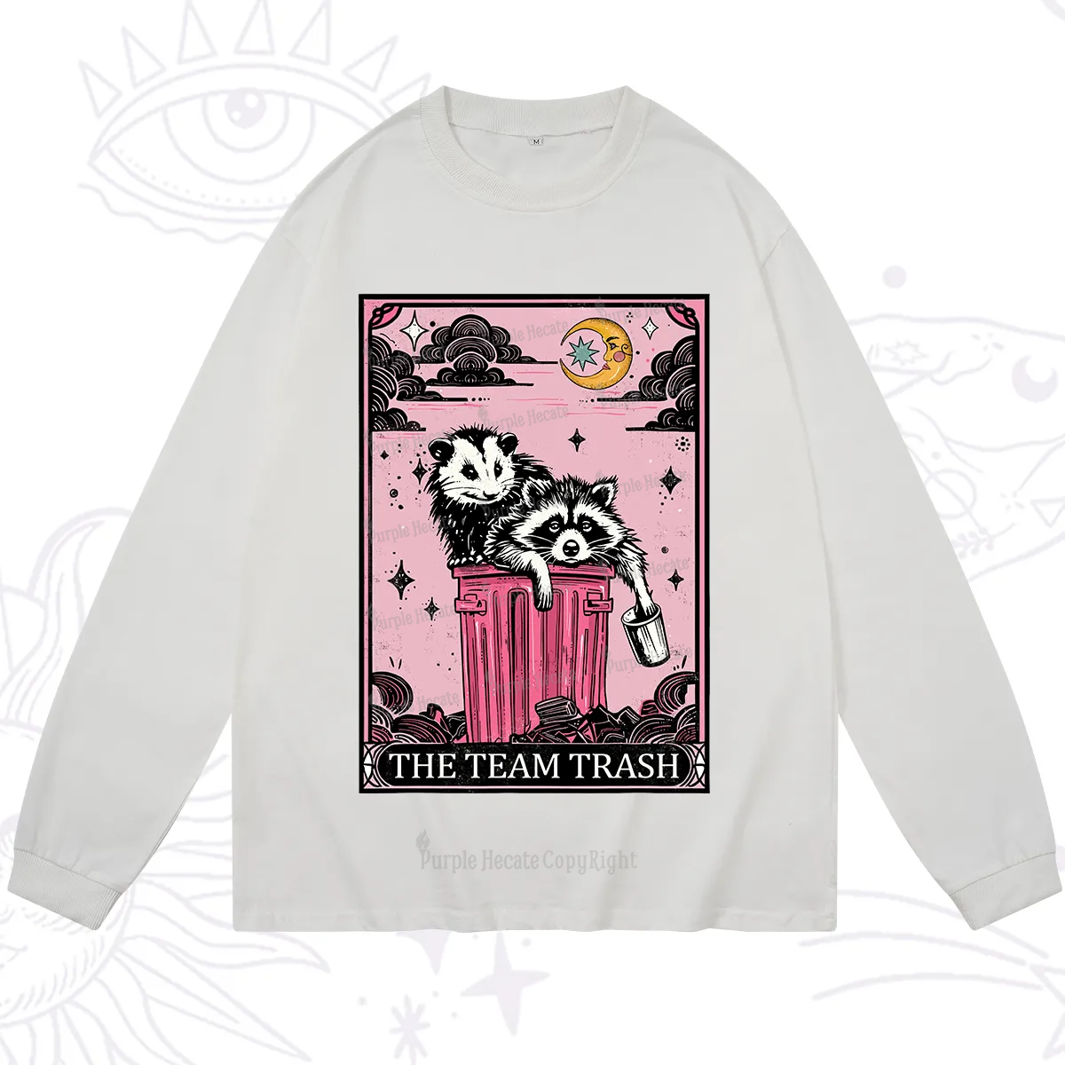 Purplehecate The Team Trash Raccoon & Possum Tarot Long Sleeve T-Shirt