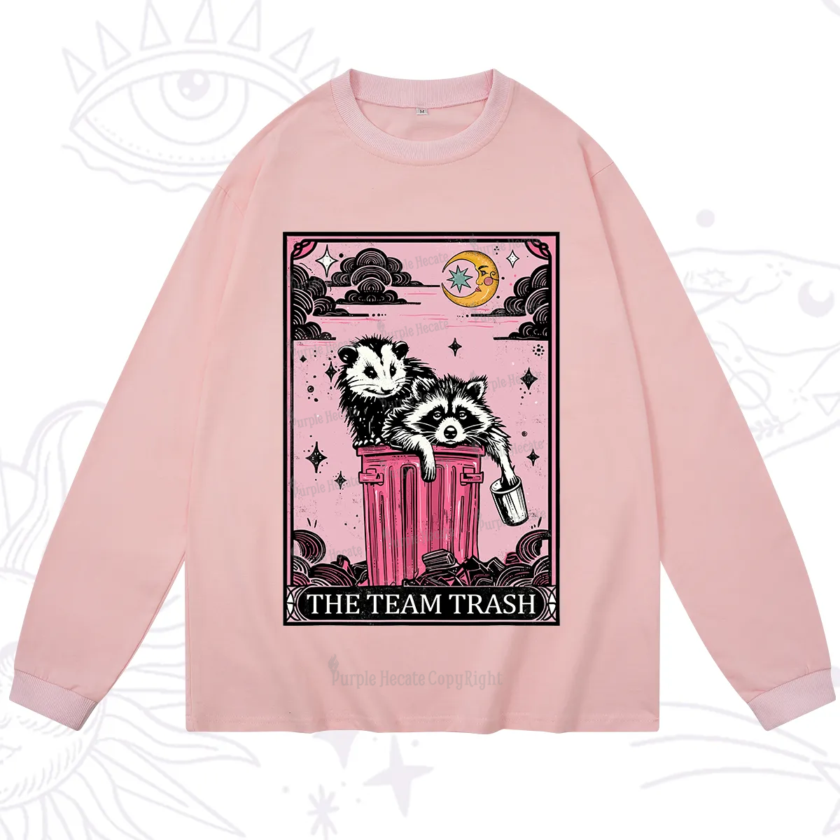 Purplehecate The Team Trash Raccoon & Possum Tarot Long Sleeve T-Shirt