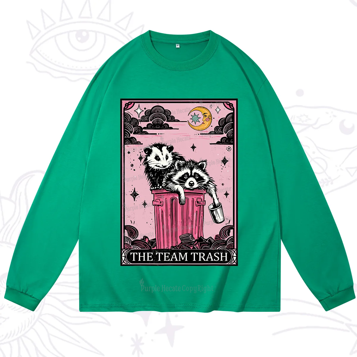 Purplehecate The Team Trash Raccoon & Possum Tarot Long Sleeve T-Shirt