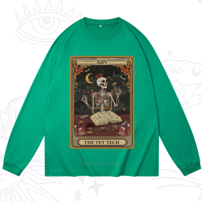 Purplehecate The Vet Tech Skeleton Tarot Long Sleeve T-Shirt
