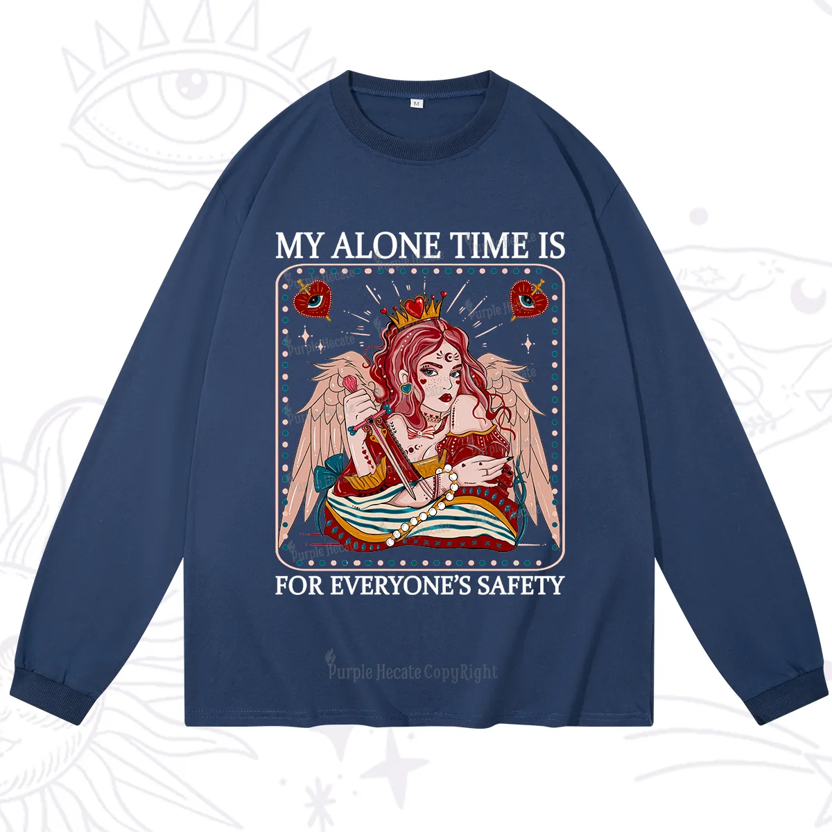 Purplehecate My Alone Time Is For Everyone's Safety Long Sleeve T-Shirt