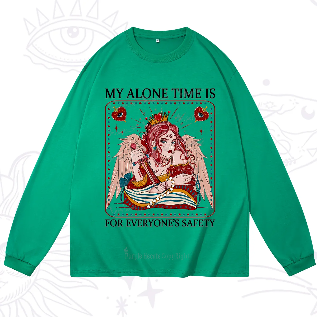 Purplehecate My Alone Time Is For Everyone's Safety Long Sleeve T-Shirt