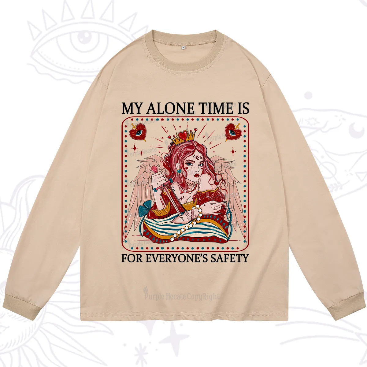 Purplehecate My Alone Time Is For Everyone's Safety Long Sleeve T-Shirt