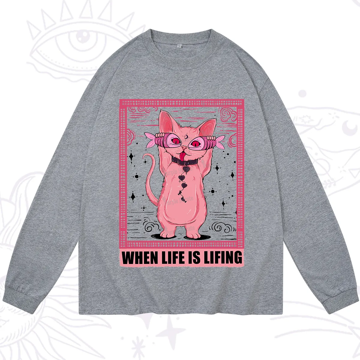 Purplehecate When Life Is Lifting Long Sleeve T-Shirt