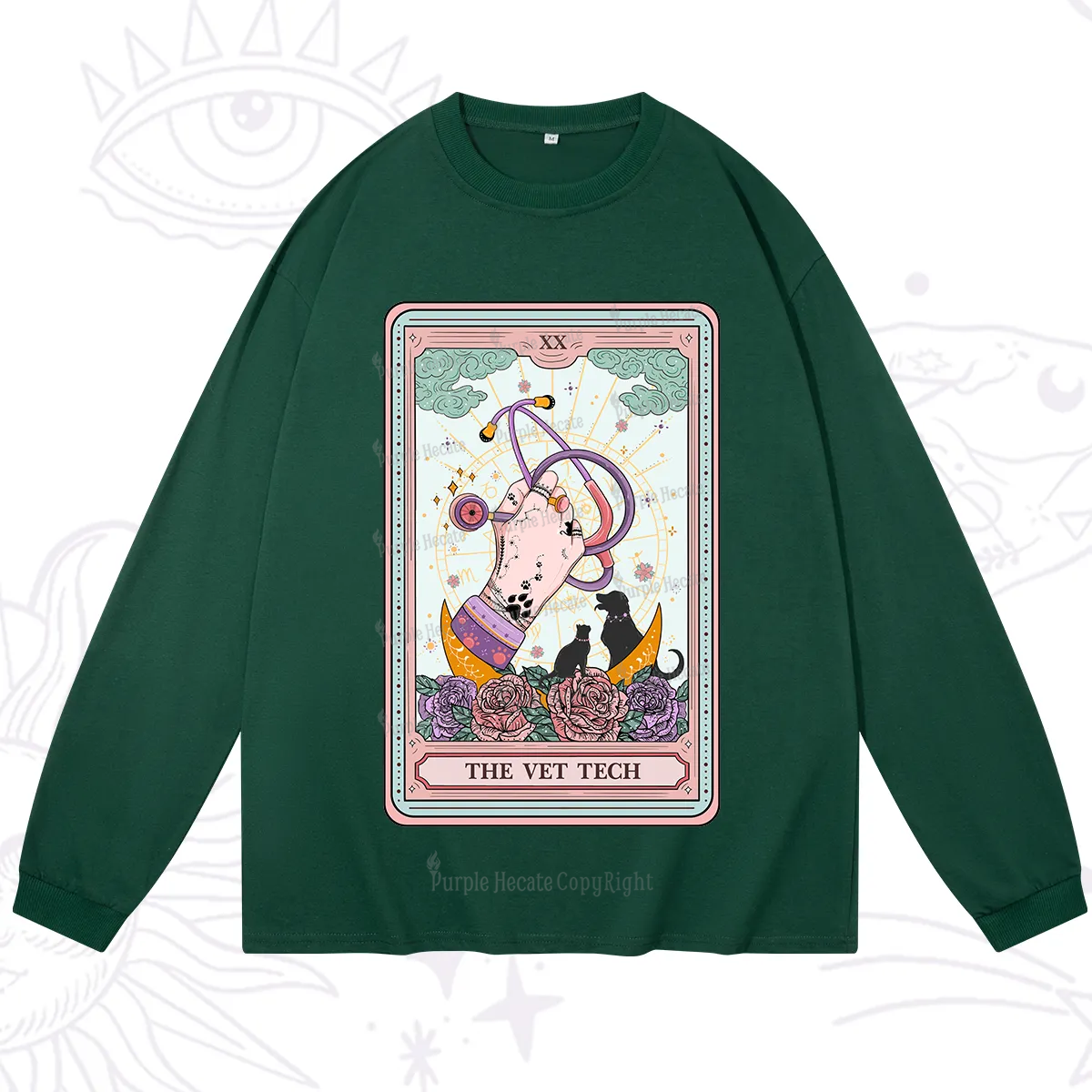 Purplehecate The Vet Tech Tarot Long Sleeve T-Shirt