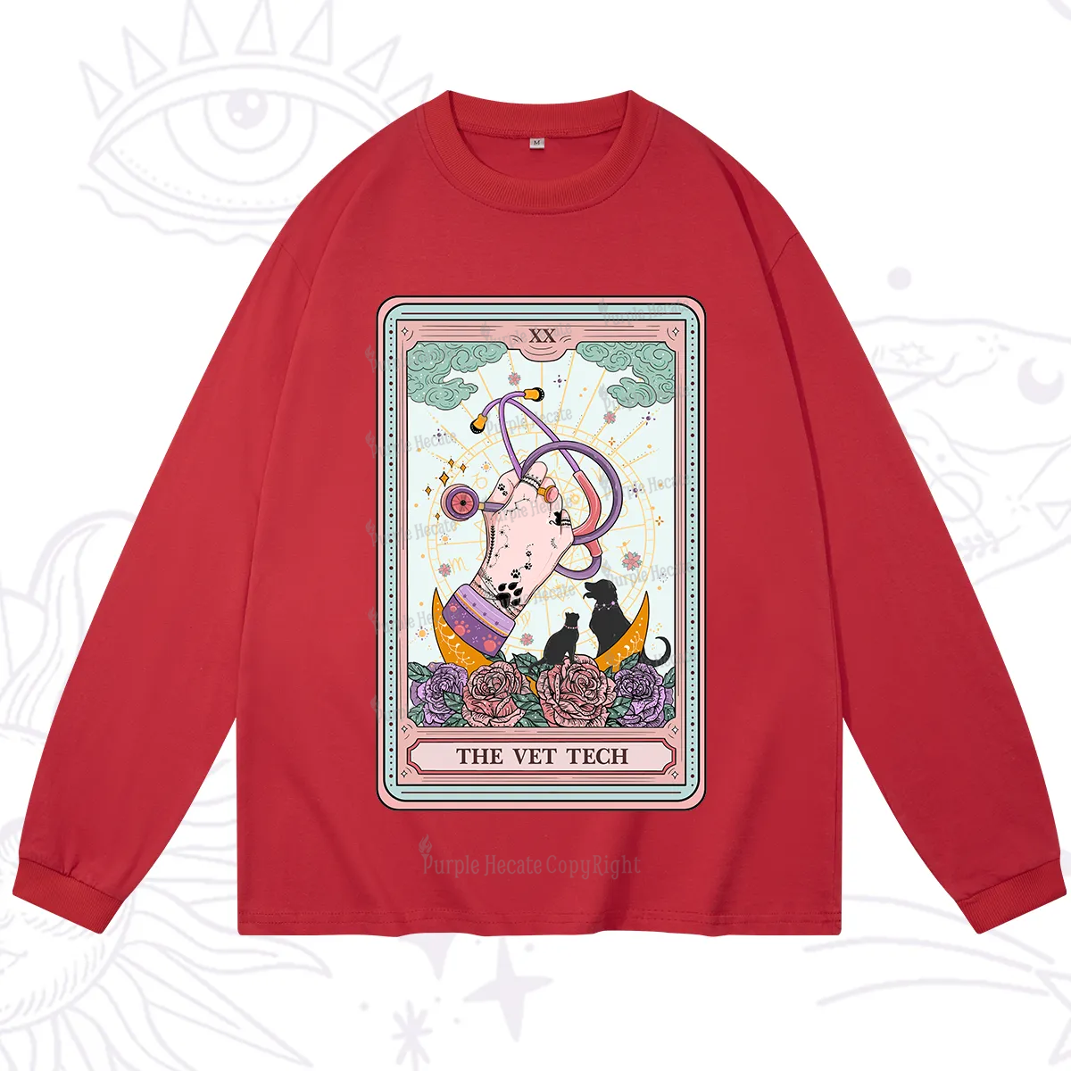 Purplehecate The Vet Tech Tarot Long Sleeve T-Shirt